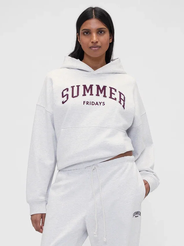 Gap × Summer Fridays Ağır Dokuma Oversized Logolu Kapüşonlu Sweatshirt