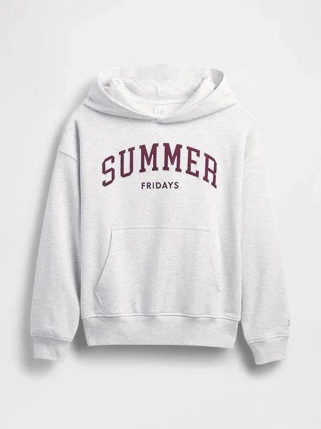 Gap × Summer Fridays Ağır Dokuma Oversized Logolu Kapüşonlu Sweatshirt