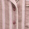 Gap × Summer Fridays Bol Kesim Flanel Çizgili Pijama Gömleği