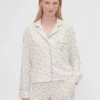 Gap × Summer Fridays Bol Kesim Flanel Noktalı Pijama Gömleği