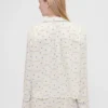 Gap × Summer Fridays Bol Kesim Flanel Noktalı Pijama Gömleği