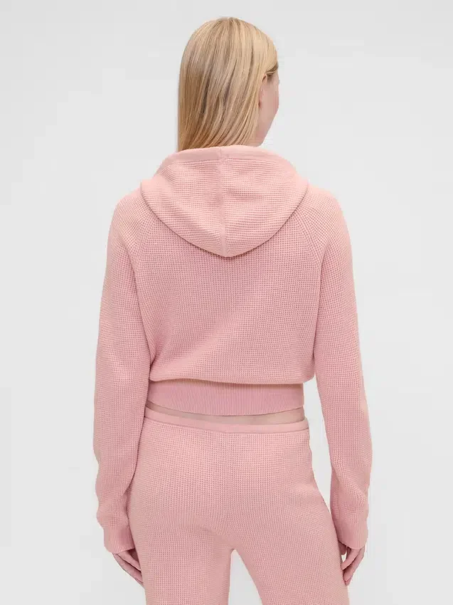 GAP × Summer Fridays CashSoft Waffle Kısa Kapüşonlu Sweatshirt