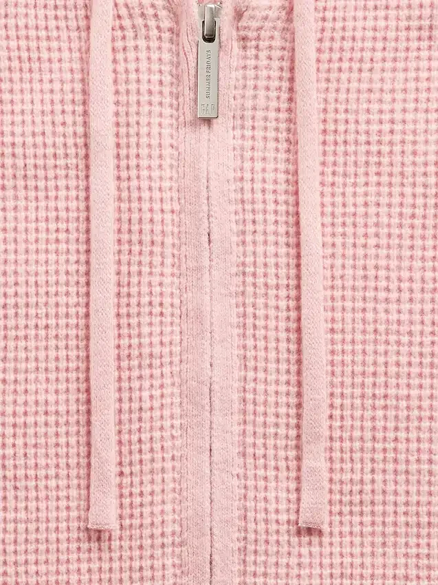 GAP × Summer Fridays CashSoft Waffle Kısa Kapüşonlu Sweatshirt