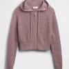 GAP × Summer Fridays CashSoft Waffle Kısa Kapüşonlu Sweatshirt
