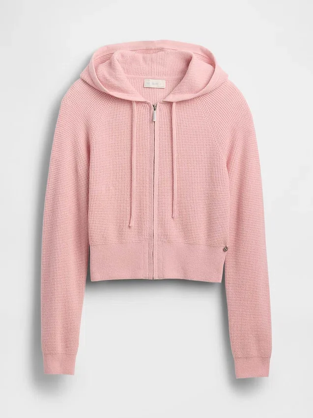 GAP × Summer Fridays CashSoft Waffle Kısa Kapüşonlu Sweatshirt