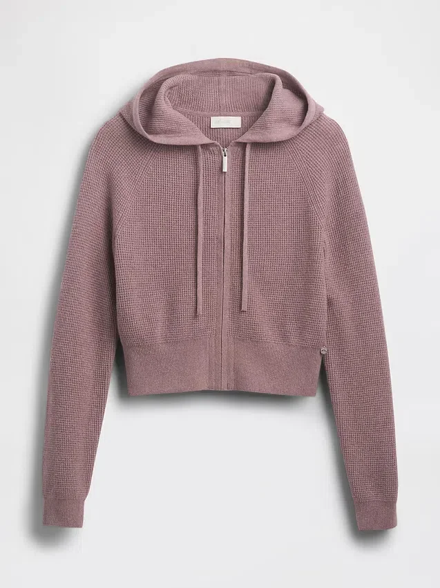 GAP × Summer Fridays CashSoft Waffle Kısa Kapüşonlu Sweatshirt