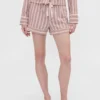 GAP × Summer Fridays Flanel Çizgili Pijama Şortları