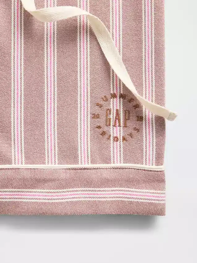 GAP × Summer Fridays Flanel Çizgili Pijama Şortları