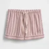 GAP × Summer Fridays Flanel Çizgili Pijama Şortları
