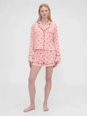 GAP × Summer Fridays Flanel Kalpler Pijama Şortları