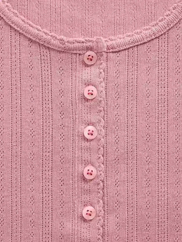 GAP × Summer Fridays Pointelle Henley Pijama Üstü Üst Giyim