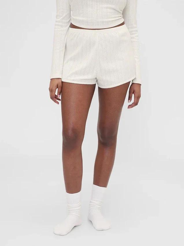 GAP × Summer Fridays Pointelle Pijama Şortları