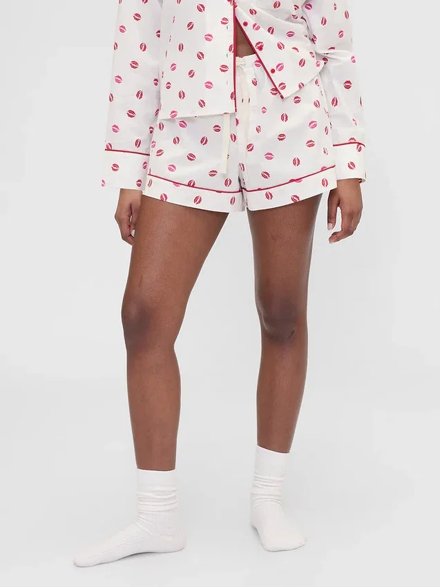GAP × Summer Fridays Poplin Kiss Pijama Şortları