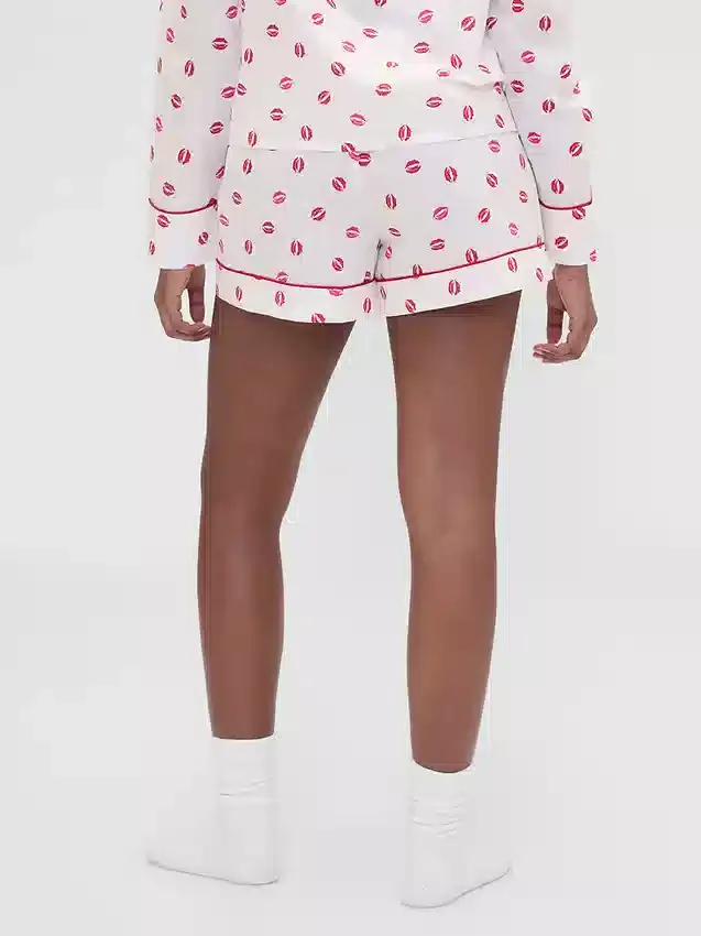 GAP × Summer Fridays Poplin Kiss Pijama Şortları