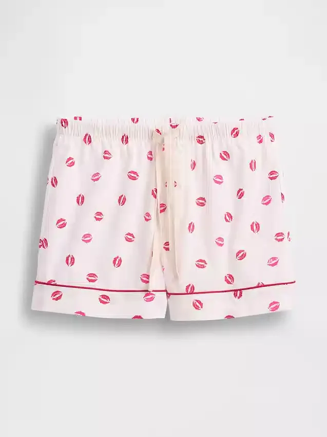 GAP × Summer Fridays Poplin Kiss Pijama Şortları
