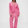 GAP × Summer Fridays Rahat Poplin Çizgili Pijama Gömleği