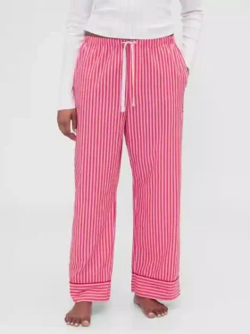 GAP × Summer Fridays Rahat Poplin Çizgili Pijama Pantolonu