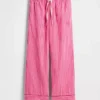 GAP × Summer Fridays Rahat Poplin Çizgili Pijama Pantolonu