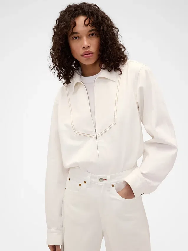 Gap × Victoria Beckham Denim Fermuarlı Gömlek