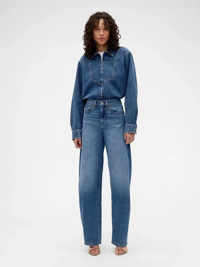 Gap × Victoria Beckham Denim Fermuarlı Gömlek