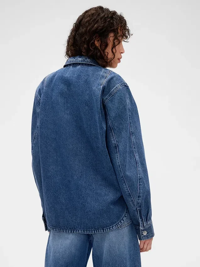 Gap × Victoria Beckham Denim Fermuarlı Gömlek