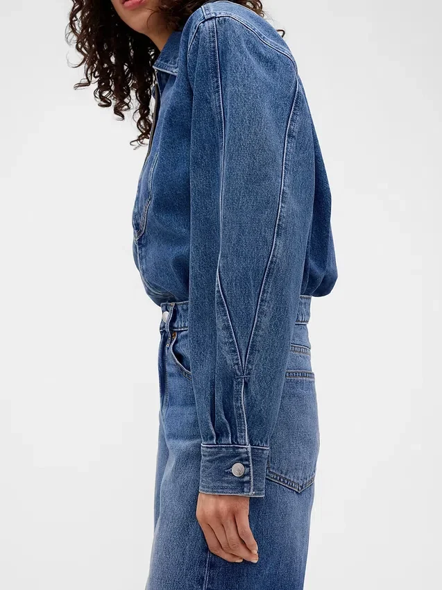 Gap × Victoria Beckham Denim Fermuarlı Gömlek