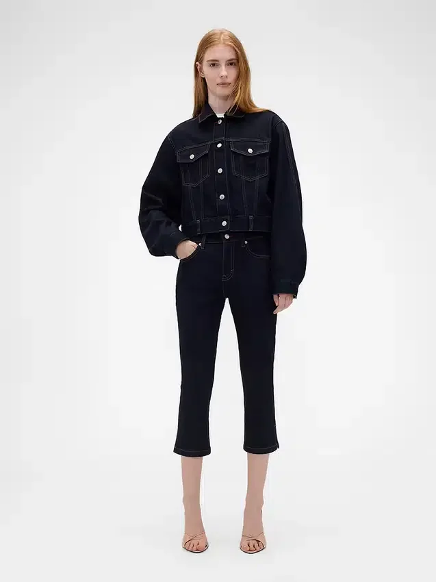 GAP × Victoria Beckham Düşük Bel Capri Jean'ler