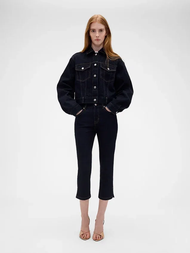 GAP × Victoria Beckham Düşük Bel Capri Jean'ler