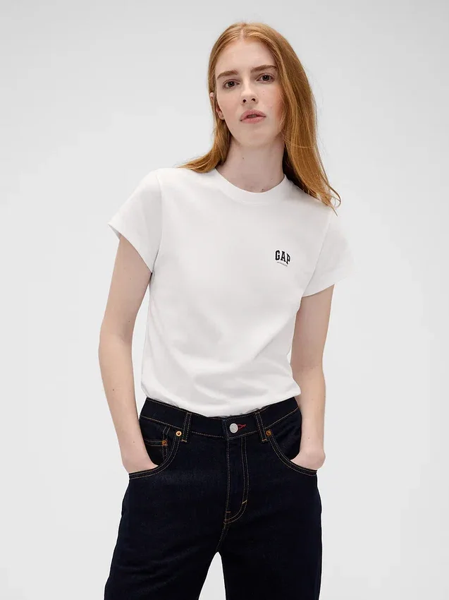 Gap × Victoria Beckham Organik Pamuklu Logolu Tişört