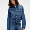 GAP × Victoria Beckham Rahat Kesim Kısa Denim Ceket