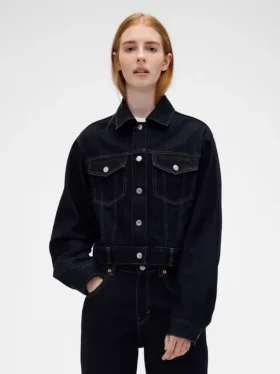 GAP × Victoria Beckham Rahat Kesim Kısa Denim Ceket