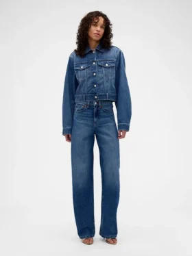GAP × Victoria Beckham Rahat Kesim Kısa Denim Ceket