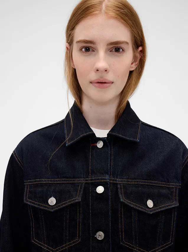 GAP × Victoria Beckham Rahat Kesim Kısa Denim Ceket