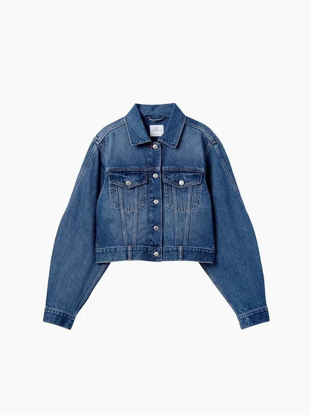 GAP × Victoria Beckham Rahat Kesim Kısa Denim Ceket
