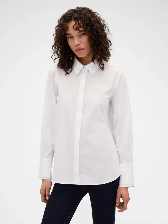 GAP × Victoria Beckham Rahat Poplin Gömlek