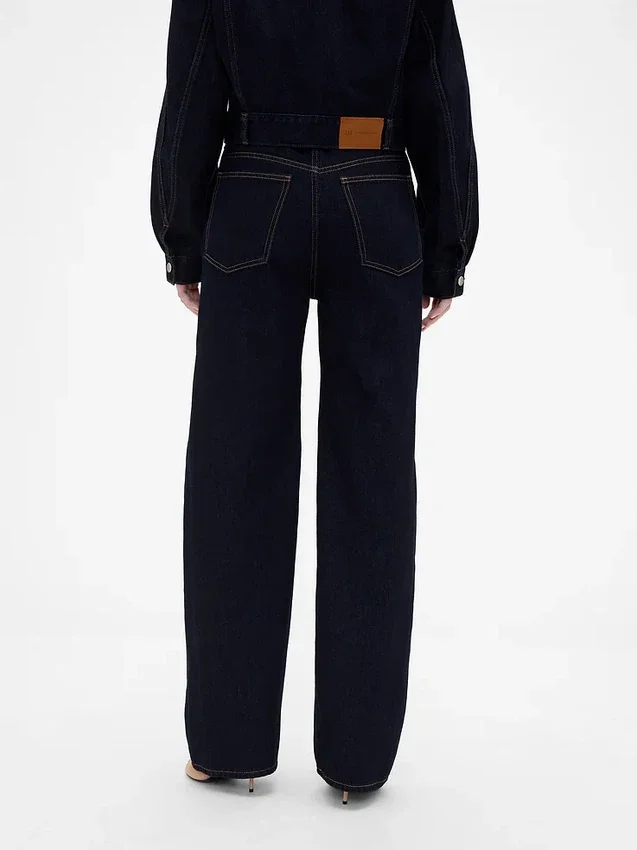 GAP × Victoria Beckham Yüksek Bel Düz Kesim Jean'ler