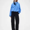 GAP × Victoria Beckham Yüksek Bel Pileli Yarım Ay Pantolon