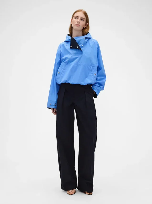 GAP × Victoria Beckham Yüksek Bel Pileli Yarım Ay Pantolon