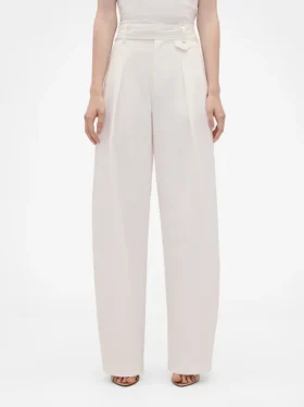 GAP × Victoria Beckham Yüksek Bel Pileli Yarım Ay Pantolon