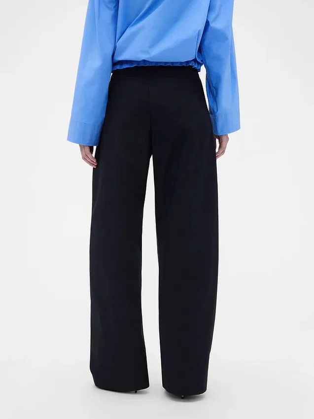 GAP × Victoria Beckham Yüksek Bel Pileli Yarım Ay Pantolon