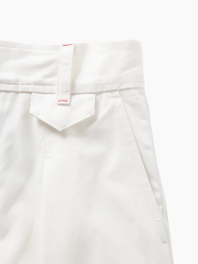 GAP × Victoria Beckham Yüksek Bel Pileli Yarım Ay Pantolon