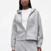GapFit Oversized Fermuarlı Kapüşonlu Sweatshirt
