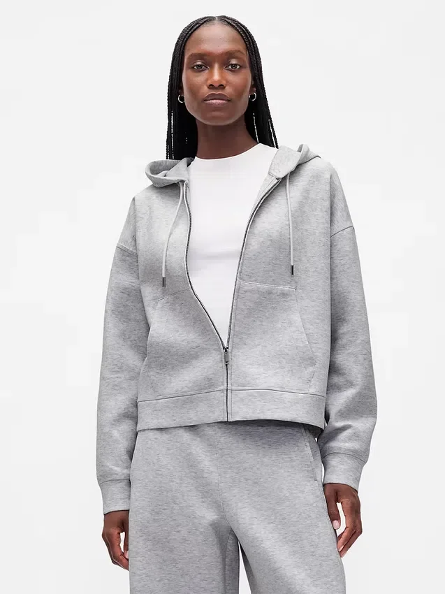GapFit Oversized Fermuarlı Kapüşonlu Sweatshirt