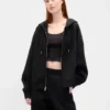 GapFit Oversized Fermuarlı Kapüşonlu Sweatshirt