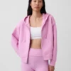 GapFit Oversized Fermuarlı Kapüşonlu Sweatshirt