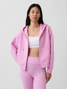 GapFit Oversized Fermuarlı Kapüşonlu Sweatshirt