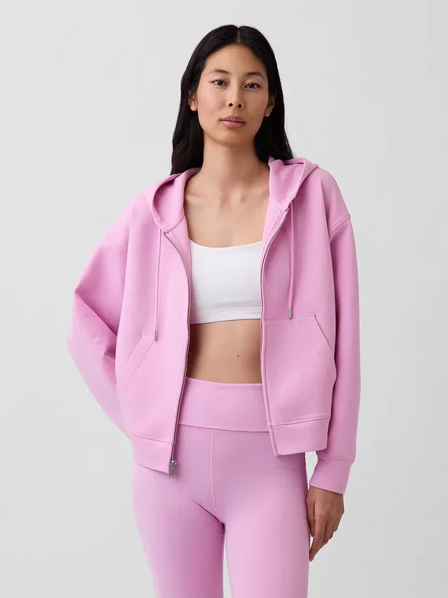 GapFit Oversized Fermuarlı Kapüşonlu Sweatshirt