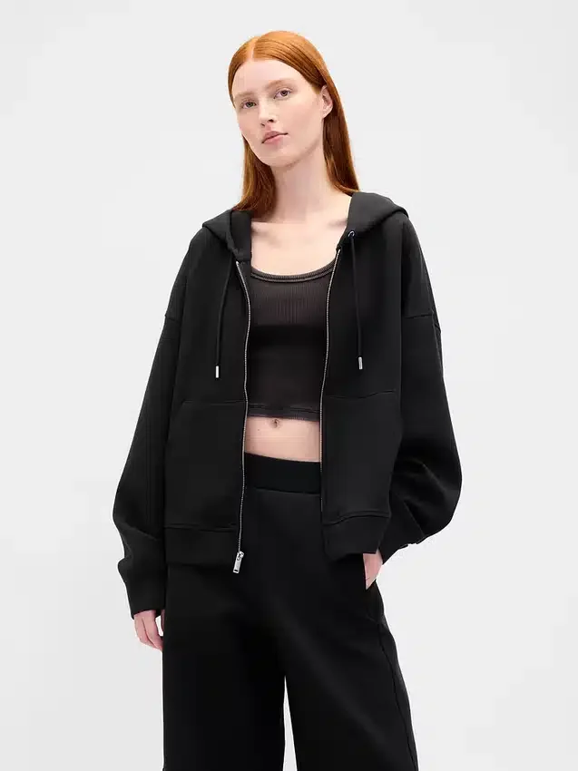 GapFit Oversized Fermuarlı Kapüşonlu Sweatshirt