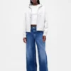 GapFit Oversized Fermuarlı Kapüşonlu Sweatshirt
