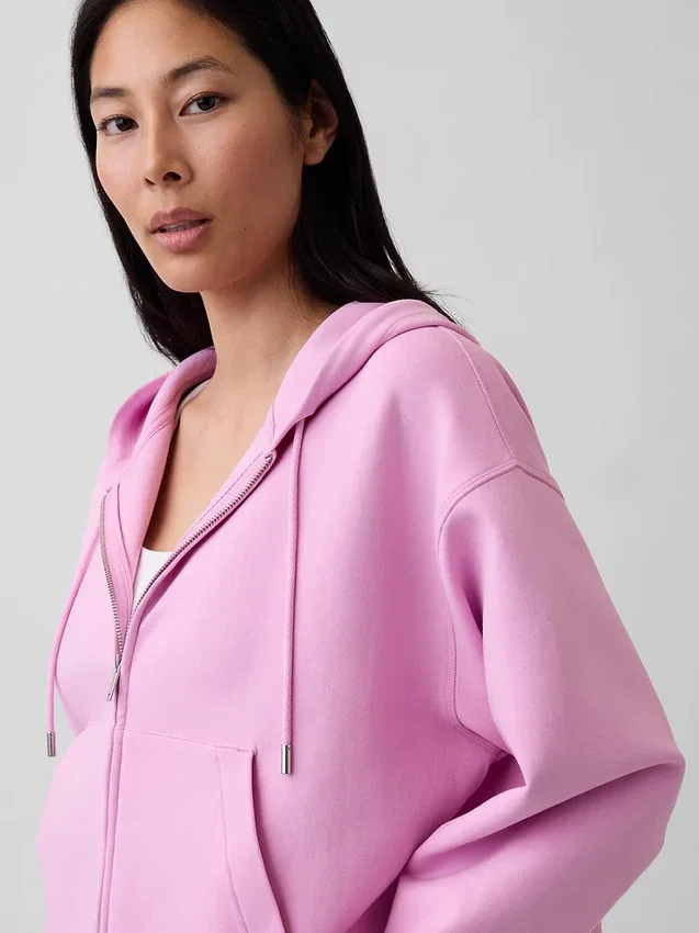 GapFit Oversized Fermuarlı Kapüşonlu Sweatshirt